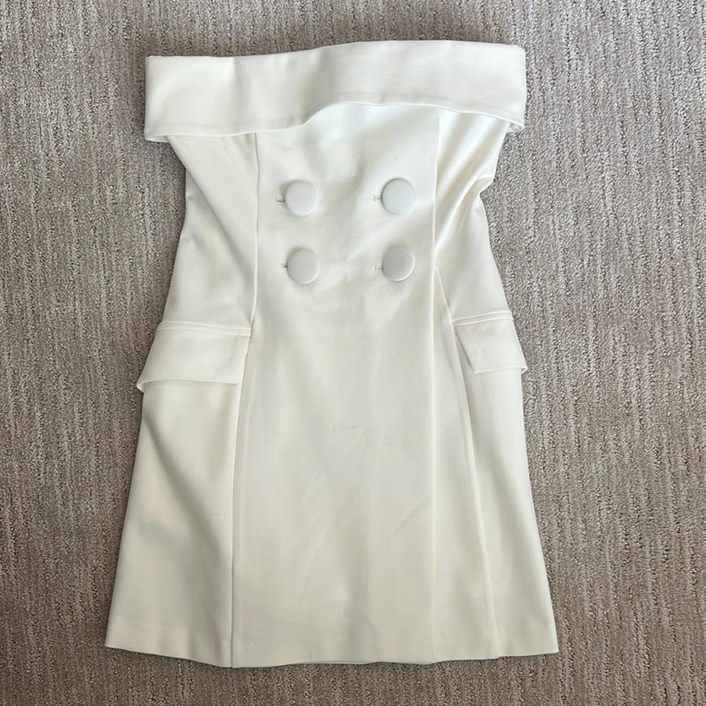 Anthropology BHLDN White Off-Shoulder Dress